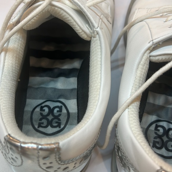 New G/FORE CAP TOE GALLIVANTER GOLF SHOE G4LC20EF04-S/SHK WHITE/SILVER US W 8.5 - Picture 7 of 7